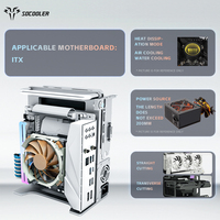 Gabinete Mini Tower Socooler SOC-D, Diseño de Aluminio ITX, Compatible con GPU RTX 4090, con Ventana Lateral, en Existencia para PC Gaming