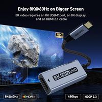 BENFEI USB-C zu HDMI 2.1 Adapter (8K@60Hz, 4K@240Hz, Aluminiumgehäuse, Nylon-Ummantelung) Kompatibel mit iPhone 15/16 Pro/Max