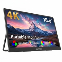 18,5 Zoll Tragbarer Reisemonitor Leichtgewichtig 4K UHD 3840x2160 60Hz für Laptop Mac und Konsolen