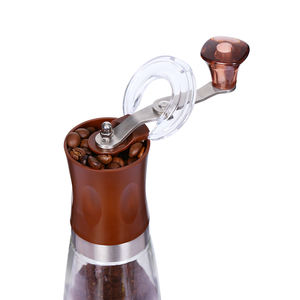 Premium Professional tragbare kleine Glas manuelle Kaffeebohnen mühle Mühle mit faltbarem Metall griff einstellbar für den Außenbereich - Product Image 3