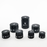 Gros 5 10 15 20 25 30 50 60 100 gram givré mat noir corps en verre pots de crème avec couvercles pour corps beurre emballage