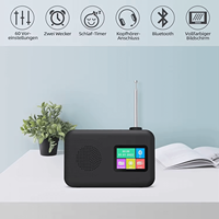 DAB+ Radio mit Integriertem Lautsprecher, Kabellos, im Retro-Stil, Tragbarer Wecker, USB-Anschluss, Netzbetrieb, Heim-FM/AM-Radio mit Display