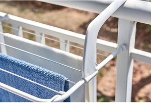 Estante plegable para colgar ropa, tendedero duradero para exteriores para zapatos y ropa, desmontable para uso en barandillas de balcón - Product Image 6