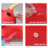 Jouet gonflable animal sauteur en PVC, jouet à chevaucher, cerf sauteur pour enfants, jouet animal avec lumière et musique