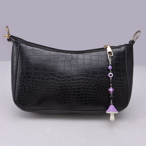 Porte-clés coloré en forme de champignon, pendentif breloque pour sac en résine avec motif œil porte-bonheur, en alliage de zinc portable, Hiver 2024, Origine Yiwu - Product Image 6