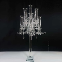 Lustre en cristal fait main à 9 bras Hurricane pour mariages et lieux de réception de Noël, banquet de luxe