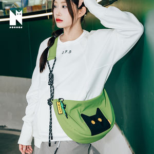 नोxon उच्च अंत हरे रंग के क्रॉसबॉडी बैग आकस्मिक बिल्ली एकल हल्के पॉलिएस्टर अस्तर फैशन डंपलिंग बैग हैंडबैग क्रॉसबॉडी बैग - Product Image 2