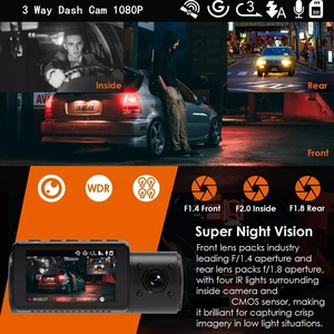 3chs xoay Dash Cam với 2.5 inch Màn hình TFT 1080P Góc rộng Video Recorder 1-năm bảo hành cho xe ô tô - Product Image 5