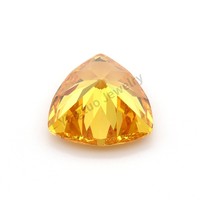 Wuzhou Cubic Zirconia 5a Grade Or Jaune Trillion Forme Pierres Précieuses Synthétiques Cz Zircon Gemmes