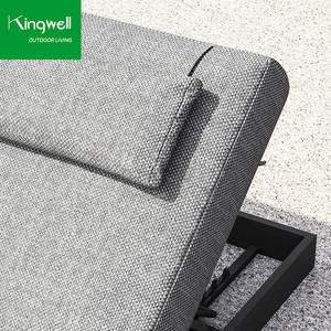 تصميم مخصص متنقل كراسي الاستلقاء على الشمس قابلة للطي ألومنيوم معدن حمام سباحة للفندق غرفة المعيشة فيلا حمام سباحة للحدائق - Product Image 5