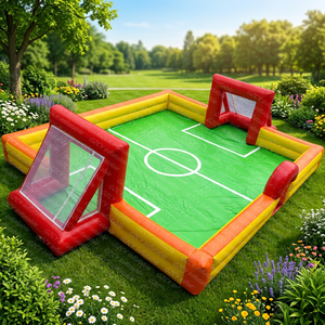 Terrain de football gonflable en PVC sur mesure pour usage commercial, facile à installer, idéal pour les activités de saut et de rebond - Product Image 1