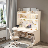 Bureau d'ordinateur contemporain moderne en bois massif étagère intégrée maison étudiant Table d'étude bureau bibliothèque contemporain