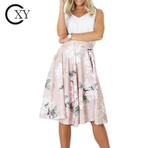 Jupes mi-longues à fleurs marines élégantes pour femmes à la mode européenne et américaine - Product Image 5