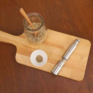 Moulin à épices et sauces manuel en acier inoxydable et bambou, à une main, avec logo personnalisé, outil de cuisine, salière, vaisselle promotionnelle - Product Image 4