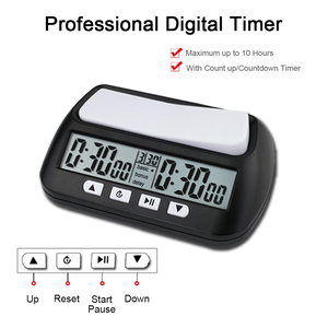 Reloj Electrónico de Escritorio, Temporizador Digital Profesional Avanzado para Ajedrez, Temporizador de Juego Portátil Multiusos con Función de Retraso Básico - Product Image 2