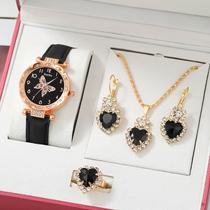 Reloj <span class=keywords><strong>de</strong></span> Mujer, Diseño Simple y Casual con Estrellas y Luna, <span class=keywords><strong>Calendario</strong></span>, Reloj <span class=keywords><strong>de</strong></span> Cuarzo <span class=keywords><strong>de</strong></span> Moda, Combinación <span class=keywords><strong>de</strong></span> Pulsera con Mariposa, YuSa104, Sin Caja - Product Image 2