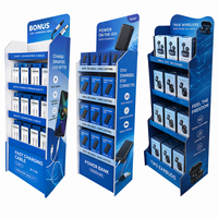 Rak Display Lantai Lipat Modern Berbahan PVC Foam Board Anti Api dengan Cangkang Pengait, Cetak Sesuai Pesanan, untuk Pengisi Daya Ponsel, Kabel, dan Elektronik