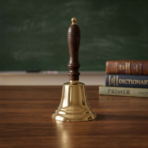 Sonnette à main en laiton antique, au meilleur prix, pour l'école - Product Image 2