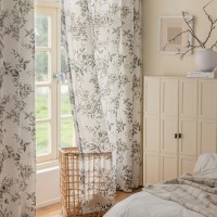 Cortinas Transparentes Modernas con Estampado Floral FuRongDU, Cortinas de Voile para Ventanas de Sala de Estar