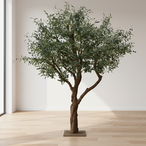 Nuevo Olivo Artificial Grande, Personalizable, Moderno, Hecho a Mano, Realista, Ecológico, Duradero, de Vidrio Verde Sintético para Interiores - Product Image 1