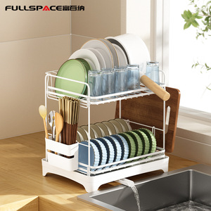 Moderno Escurridor de Platos Metálico para Cocina, Soporte Multifuncional para Palillos y Utensilios - Product Image 3