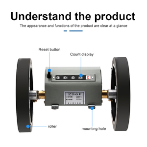 Z96-F metro contatore meccanico lunghezza distanza <span class=keywords><strong>doppio</strong></span> rotella 0-9999.9 meccanico guidato registratore/lunghezza di misurazione - Product Image 3