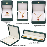 Mini bijoux boîte-cadeau Bracelet Bracelet pendentif boucle d'oreille anneau collier en cuir PU boîtes à bijoux personnalisées boîte d'emballage ensemble avec LOGO
