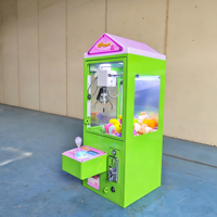 Mini machine à griffes pour enfants avec lumières LED, commande par joystick, armoire à prix à monnayeur pour divertissement à domicile