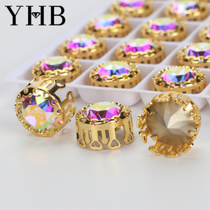 คริสตัลรูปทรงรังนกคุณภาพสูง YHB AB Moonlight สำหรับเย็บติดเสื้อผ้า กระเป๋า - Product Image 2