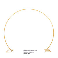 Arche de mariage ronde de luxe en métal doré, support de toile de fond florale pour cérémonie de mariage en extérieur, événement, fête, décoration de scène, accessoire