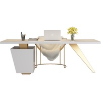 Bureaux de direction en pierre de granit en forme de I, plateau de table en résine, design simple, petit bureau, taille standard