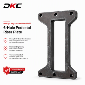Placa elevadora de quinta <span class=keywords><strong>rueda</strong></span> de alta resistencia con 6 orificios, bloque espaciador de altura para pedestal de montaje de tractor de semirremolque - Product Image 1