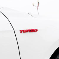 Nouveau Badge de Voiture 3D Moderne en Métal, Autocollant Logo Turbo, Emblème de Carrosserie, Autocollant Personnalisé Découpé sur Mesure en Acier Plaqué, Fer, Zinc, Modèle Souvenir