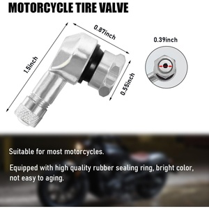 Nouvelles tiges de <span class=keywords><strong>valve</strong></span> universelles en alliage d'aluminium CNC de 11,3 mm à 90 degrés pour jantes de <span class=keywords><strong>moto</strong></span> sans chambre à air Nachee pour Yamaha Kawasaki (2 pièces) - Product Image 2