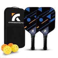 Ensemble de raquettes de pickleball pour enfants, légères, haute dureté, en graphite lisse, ensemble de raquettes de pickleball USAPA de 4 raquettes avec 6 balles et un sac