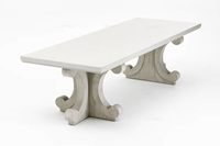 Ensemble de table à manger classique en pin blanc 8 places Meubles de salle à manger en bois clair naturel pour la maison et l'hôtel pour la cuisine