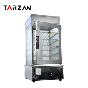 Scaldavivande commerciale a 5 strati per panini per alimenti in acciaio inossidabile con vetrina in vetro - Product Image 3