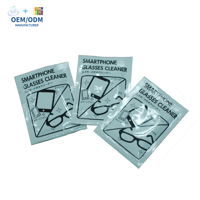 Customized Design Pre-moistened Individually Wrapped Lens Cleaner Wipes for Eye Glasses, Electronics, Phone, Laptop Screen