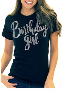 Magliette personalizzate in cotone Spandex regine di compleanno da donna con strass - Product Image 3