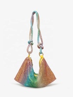 2026 Farbenfrohe Clutch für Damen Hochzeit Party Accessoires Handtasche Glitzer Knotengriff Taschen Funkelnde Strass Luxus-Tasche