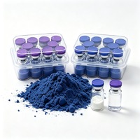 Poudre de tripeptide de cuivre GHK-Cu CAS 89030955 Formule moléculaire C14H21CuN6O6 Pureté 99%-99,9% Matière première cosmétique Haute pureté