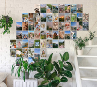 Ap02 — kit de collage mural étanche pour photos fines, ensemble de 50 photos, 4x6 pouces, chambre de filles, dortoir mignon, Collection de photos
