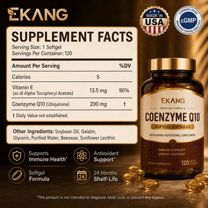 Fabriqué aux États-Unis Coenzyme Q10 Capsules molles Antioxydant Complément nutritionnel Soutien immunitaire et énergétique - Product Image 2