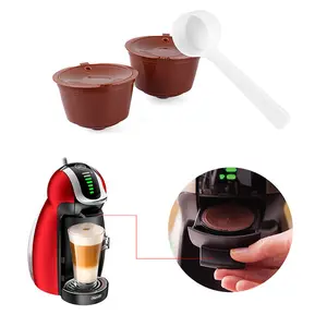 Grosir kapsul kopi case-Filter Kopi Cokelat Dapat Digunakan Kembali untuk Necafe Gusto Filter Pods Kopi Isi Ulang