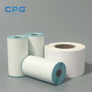 Vente en gros d'usine, rouleau d'étiquettes thermiques directes à surface lisse, 4x4 pouces, 115 g/m², pour l'emballage alimentaire, étiquettes d'épicerie - Product Image 1