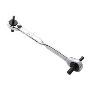 Double-ended Ratchet Wrench Metric Hex Chrome Molybdenum Steel Industrial Grade Polished Surface - Product Image 1