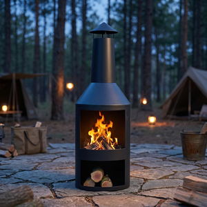 <span class=keywords><strong>Chimenea</strong></span> de Acero al Carbono de Alta Calidad con Estructura KD para Picnic y Camping, Diseño de <span class=keywords><strong>Chimenea</strong></span> para <span class=keywords><strong>Chimenea</strong></span> - Product Image 1