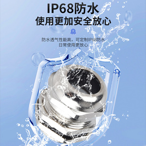 Metal <b>Cable</b> <b>Waterproof</b> Connector M12 Nickel Plated Brass IP68 Threaded For <b>Cable</b> Protection - Product Image 1