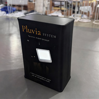 Bureau d'exposition pliable personnalisé Stand portable de promotion pour stand de salon Comptoir Pop up Stand d'exposition à lumière LED Présentoir de table