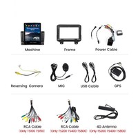 Autoradio Android 13 8+128G pour Jeep Wrangler 2018-2019 IPS DSP Car-play Caméra 360° Système audio automobile Lecteur DVD